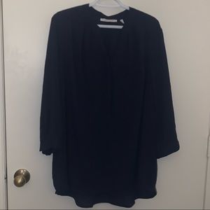 Violet + Claire Navy Blue Tunic Blouse